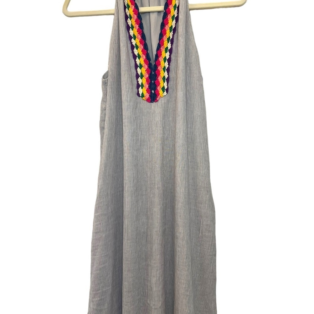 THML  Halter Dress with Colorful Trim